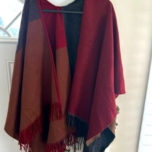 Brand new with tags scarf/shawl red brown coloring